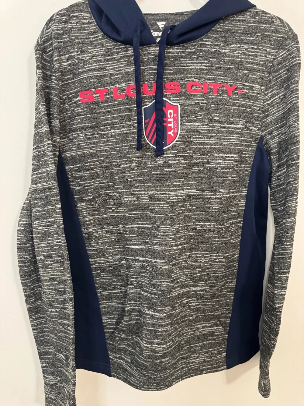 Fanatics St. Louis City Heather Gray Crewneck with Navy and Red Accents